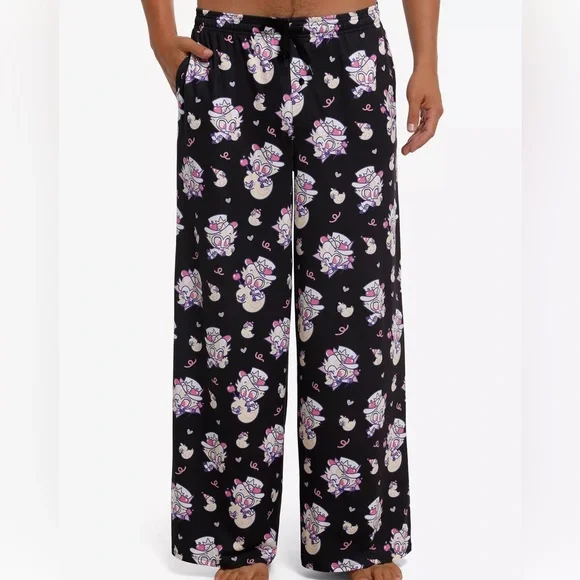 Unisex Hazbin Hotel Chibi Lucifer Rubber Duck Pajama Pants Hot Topic - Picture 1 of 2